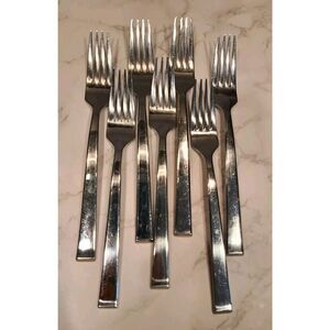 Dansk Meridian 18/10 Dinner Forks Stainless Glossy 8.25" Set of 7 | EUC Dining